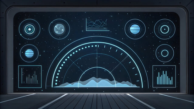 Futuristic interface displaying celestial bodies and data image technology, background, new, latest, web, ai background, futuristic hud, cyber security, neural network, data tech,ai background