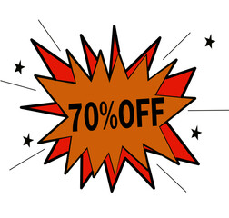 discount starbrust label on white background