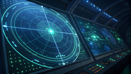 Futuristic navigation displays with glowing blue and green star maps screens technology, background, new, latest, web, ai background, futuristic hud, cyber security, neural network, data tech,
ai