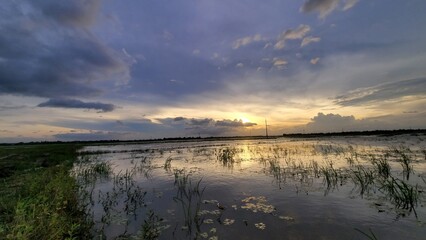 sunset over the Hansaigari Beel | most popular place in Bangladesh