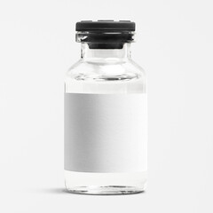 Png vial label mockup medicine glass bottle