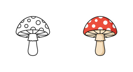 Vector illustration of mushrooms 