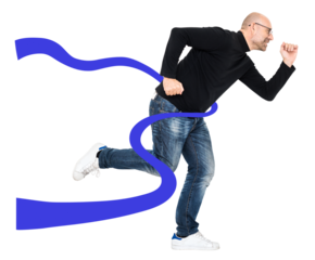 Png Business team with large magnet, transparent background