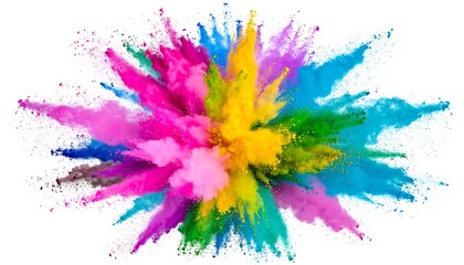 Vibrant Explosion of Colorful Powder Paint