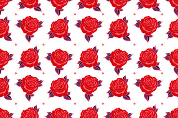 Pop art red rose patterned background design element