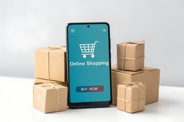 Mobile Online Shopping with Delivery Boxes, E-commerce App