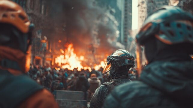 Economic inequality and political tensions spark social unrest marked by demonstrations, conflict, and instability.
