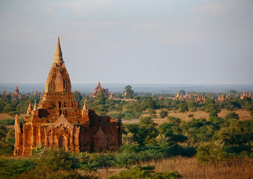 Temples and pagodas in bagan, Myanmar