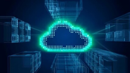 Cloud computing, data center network and server storage integration with digital connection for information sharing, online backup and virtual technology infrastructure - Powered by Adobe