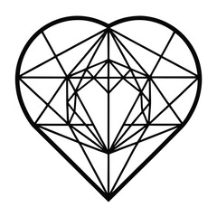 Obraz premium Heart shaped diamond
