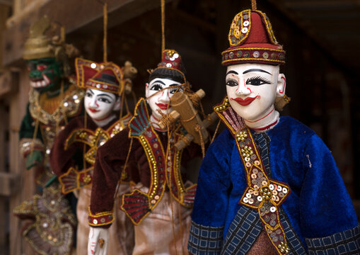 Puppets in a shop, Bagan, Myanmar