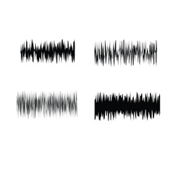 set of audio cables isolated black white icon sheet and vector 