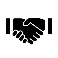 Business handshake icon png sticker, simple flat design, transparent background
