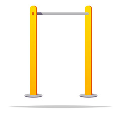 Pull up bar vector isolated illustration