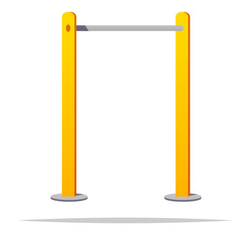 Pull up bar vector isolated illustration