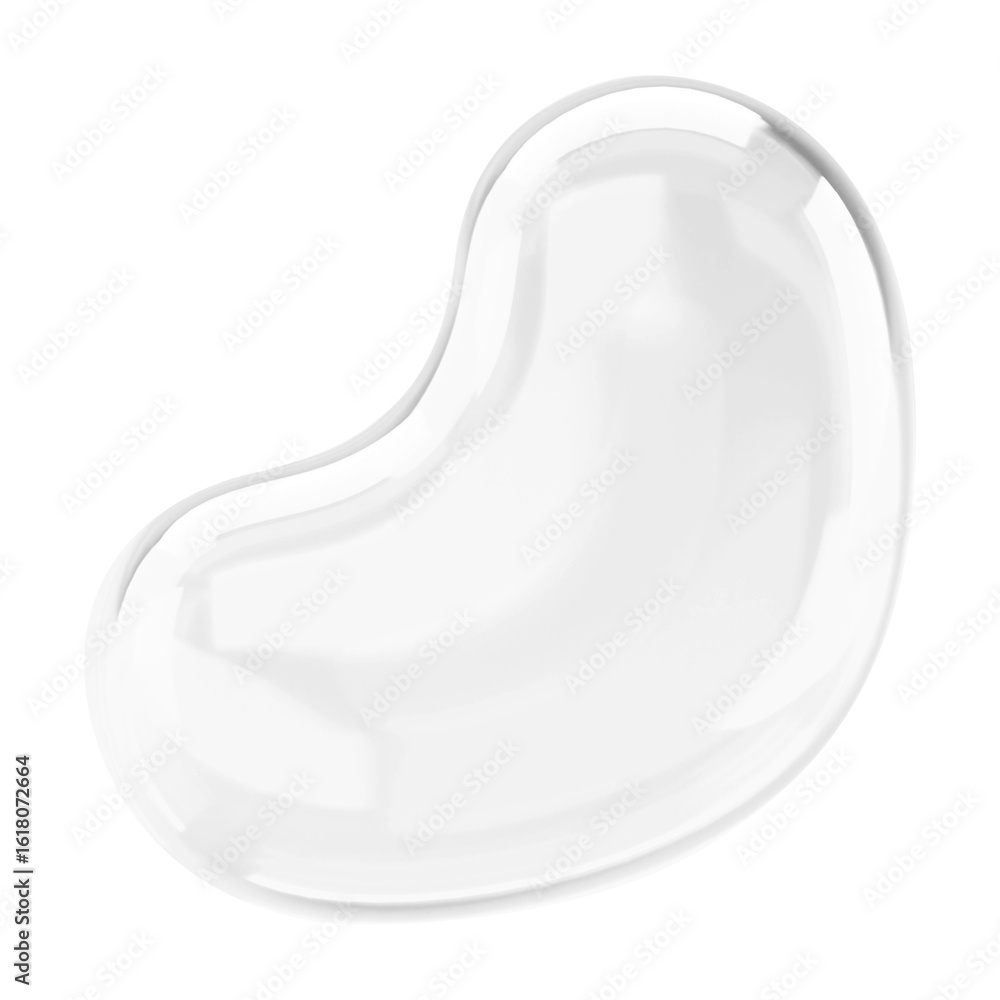 Poster blob shape png 3d bubble icon, transparent background