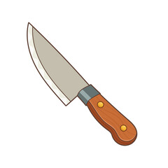 A versatile kitchen knife with a wooden handle, ready for culinary creations.