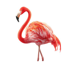 Obraz premium Flamingo in profile, vibrant colors