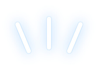 Blink icon png white blue neon shape, transparent background