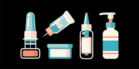 vector illustration of a medical syringe