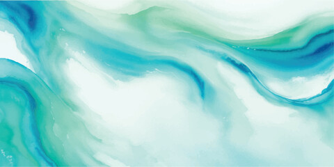 Tranquil watercolor sea texture featuring light blue and green hues. Hand-painted abstract art perfect for backgrounds, invitations, and creative projects.
