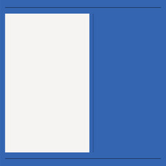 Blue rectangle frame clipart vector