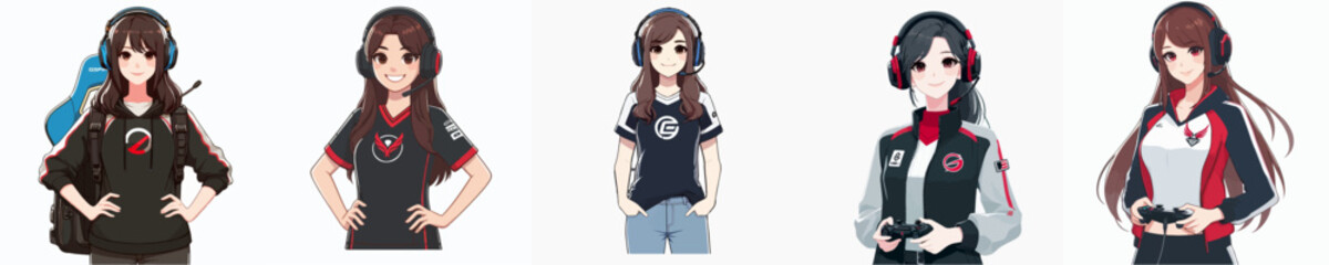 vector of male e-sport gamer © Vector