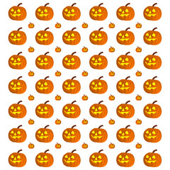 Vector Halloween pumpkin pattern background