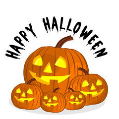 Happy Halloween Greeting Card Vector