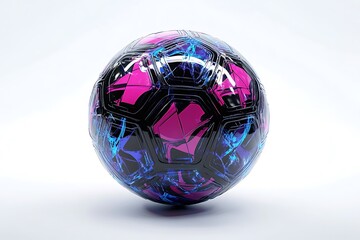 A concept soccer ball featuring innovative, abstract graphics.