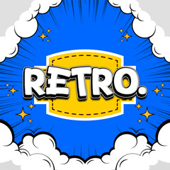 Dynamic Retro Blue Comic Book Background With Radiating Lines For Creative Projects