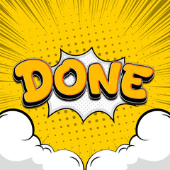 Vivid Done Yellow Comic Book Background With Radiating Lines for Dynamic Design