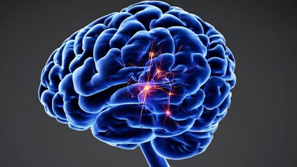 CloseUp of Illuminated Brain A Mesmerizing Display for Creative Projects, Boosting Energy and Inspiration.