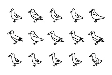 Line of Bird Illustration: a monochrome, detailed illustration of birds. conveying the concept of flight, freedom, and natural simplicity.