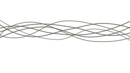 abstract background with black lines. Hanging black Chains on transparent Background