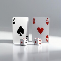 A Pair of Aces and Dice Still Life