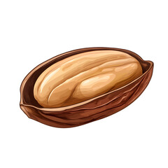 Single Groundnut with Shell Transparent Image for Design Projects