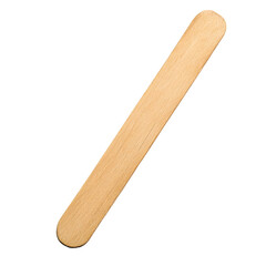 Single Wooden Craft Stick Isolated on Perfect Background