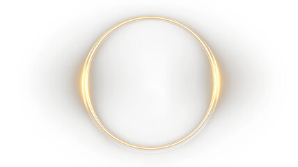 Glowing Golden Light Ring PNG

