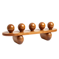 Wooden Balancing Board Toy with Pegs and Spheres for Kids Activities
