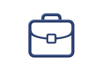 Isolated Blue Briefcase Icon for Business
