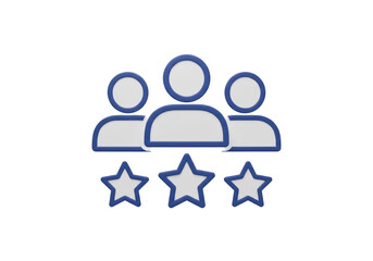 Isolated High Ranking Star Rating Illustration