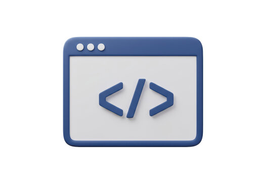 Isolated Code Symbol on Browser Window