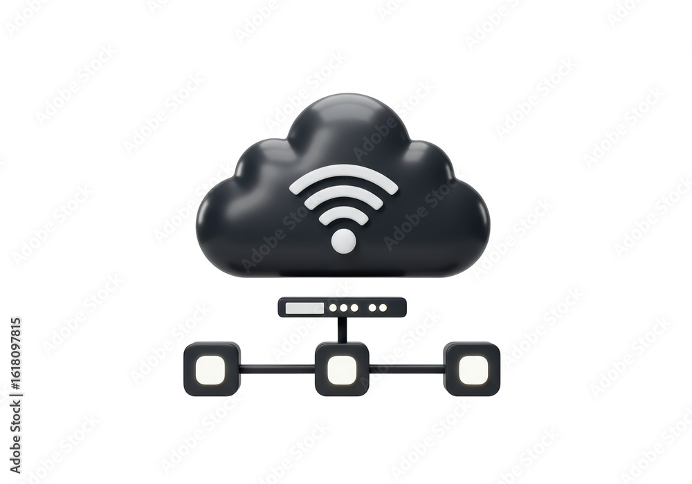 Poster isolated wireless cloud network connection structure