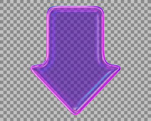 3d glass transparent neon low price icon. Crisis concept sign. Y2k style.Stock vector illustration on isolated background.
