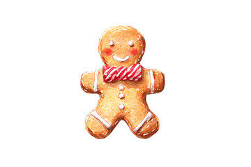 Smiling Gingerbread Man Cookie
