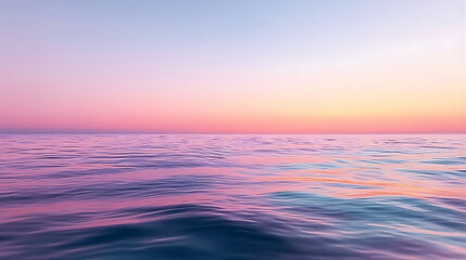 Fototapeta premium Calm Ocean at Sunset with Soft Pastel Colors
