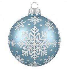 Fototapeta premium Festive light blue snowflake ornament for holiday decoration