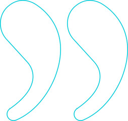 Quote Mark line art Icon.Quote chat icon for messaging, communication, and conversation.Quotation symbol. Remark sign in Quote mark on transparent background. Quoted sign . Vector Illustration.
