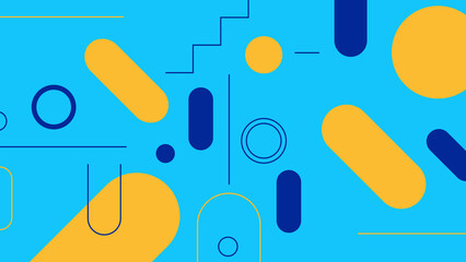 Seamless Abstract Design with Yellow and Blue